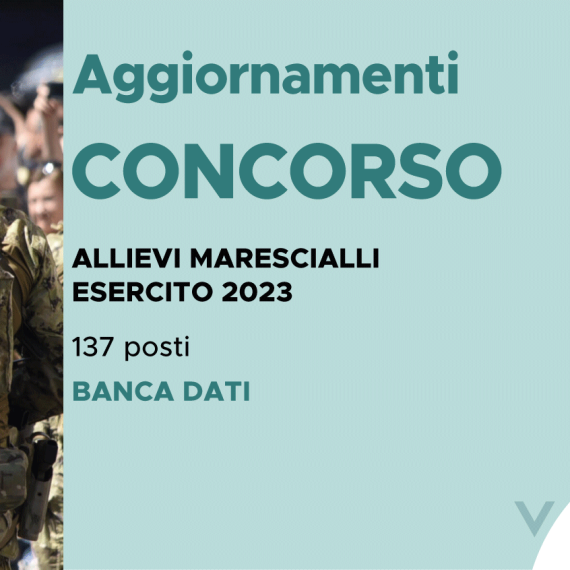 CONCORSO 137 ALLIEVI MARESCIALLI ESERCITO 2023 – BANCA DATI