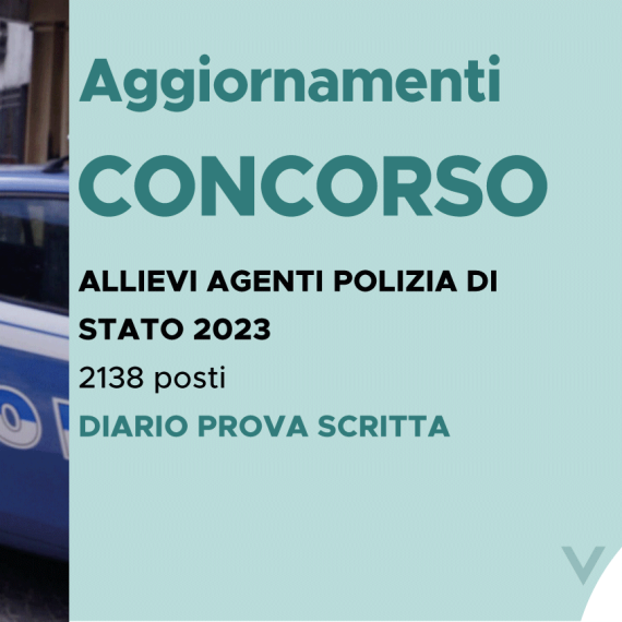 CONCORSO 2138 ALLIEVI AGENTI POLIZIA DI STATO 2023 – DIARIO PROVA SCRITTA