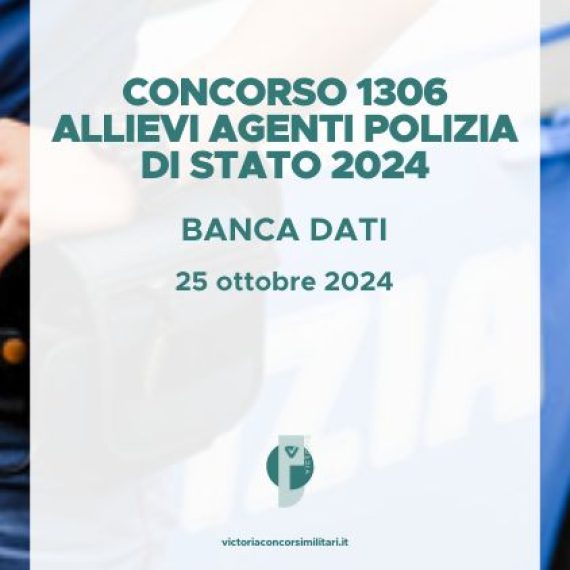 Concorso 1306 Allievi Agenti Polizia di Stato 2024: database