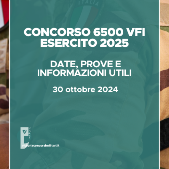 Concorso 6500 VFI Esercito 2025