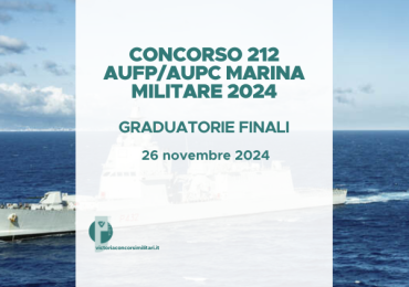 Concorso 212 AUFP/AUPC Marina Militare 2024 – Graduatorie Finali