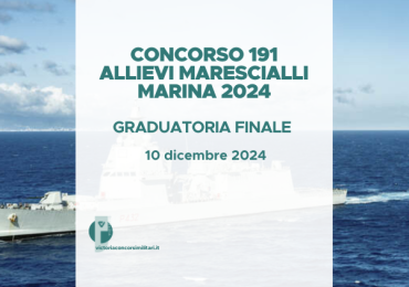 Concorso 191 Allievi Marescialli Marina 2024 – Graduatoria Finale