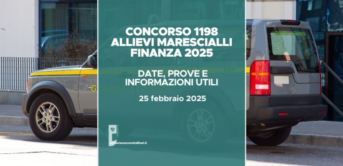 Concorso 1198 Allievi Marescialli Guardia Di Finanza 2025: date, prove e informazioni utili