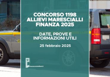 Concorso 1198 Allievi Marescialli Guardia Di Finanza 2025: date, prove e informazioni utili